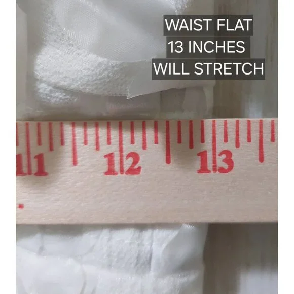 NWT Umgee White 3D Organza Split Neck Dress/Puff Sleeve Dress SMALL - Picture 6 of 11